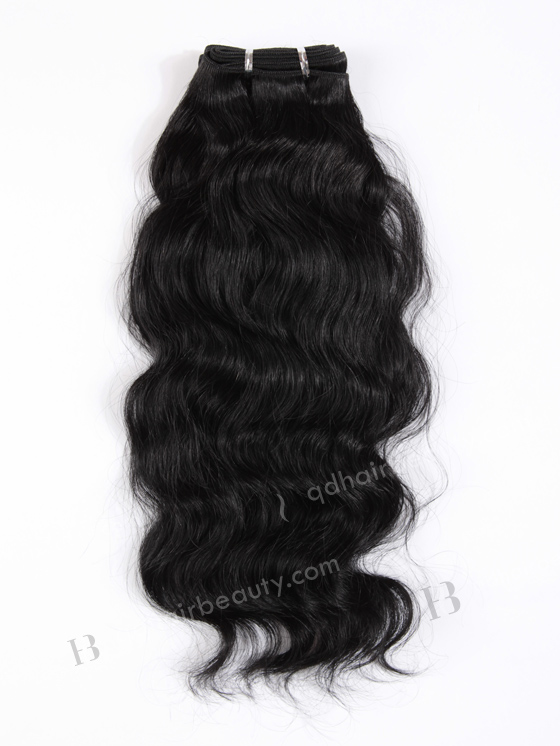 In Stock Indian Remy Hair 18" Natural Wave 1# Color Machine Weft SM-186